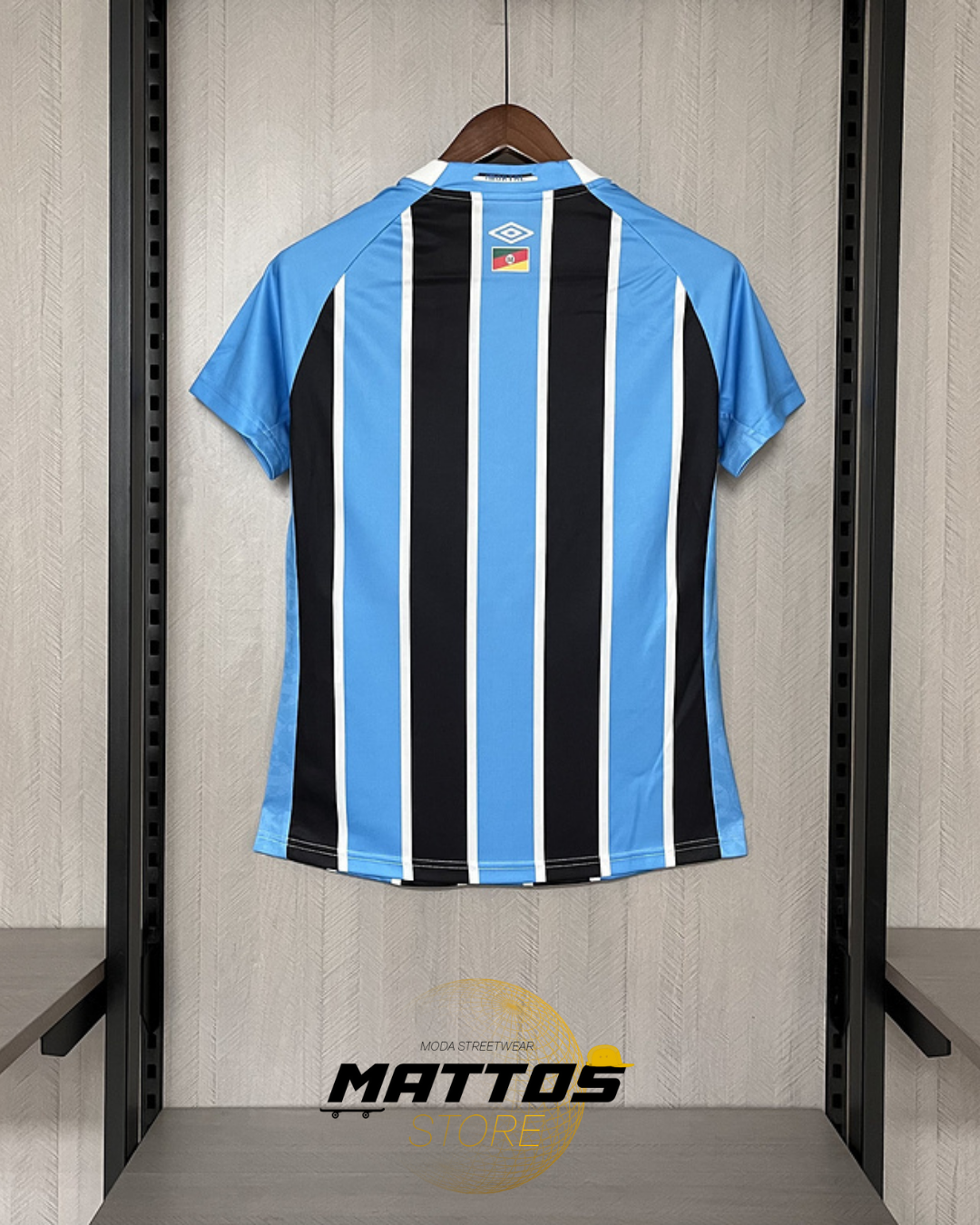 💙🖤 Camisa Grêmio 2025/26 – Home Feminina