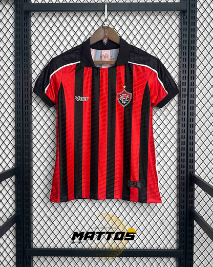 🟥⬛ Camisa Feminina Vitória 2025/2026 – Home