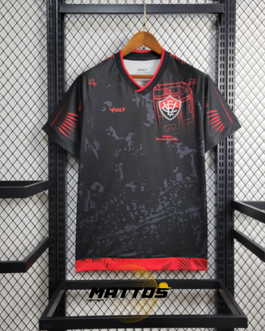 🟥⬛ Camisa Vitória 24/25 – Edição Especial Manto Manoel Barradas