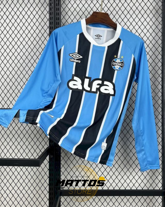 💙 Camisa Grêmio Home 2025/26 – Manga Longa