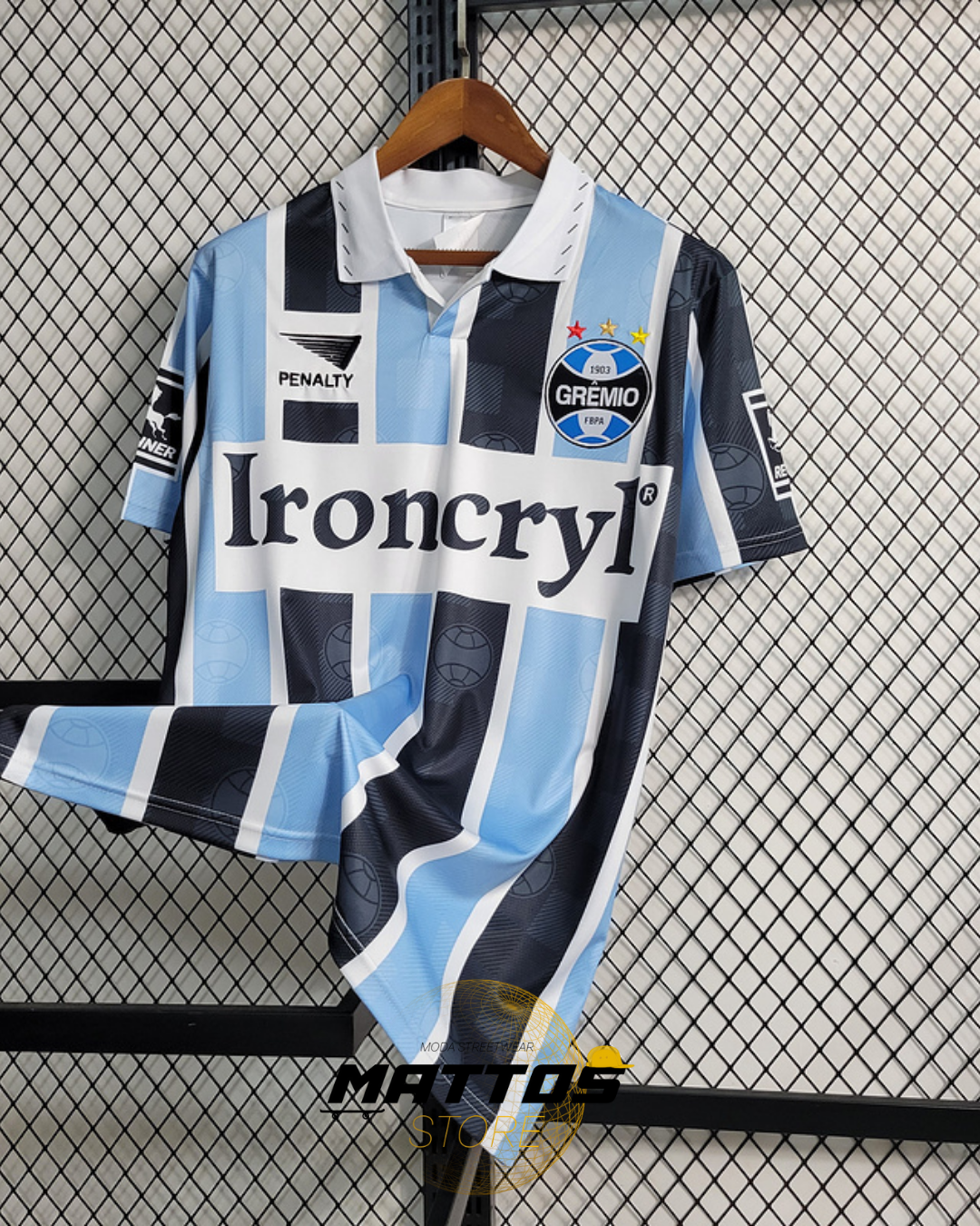 💙 Camisa Grêmio Retrô Penalty “Ironcryl” 1997 - 98