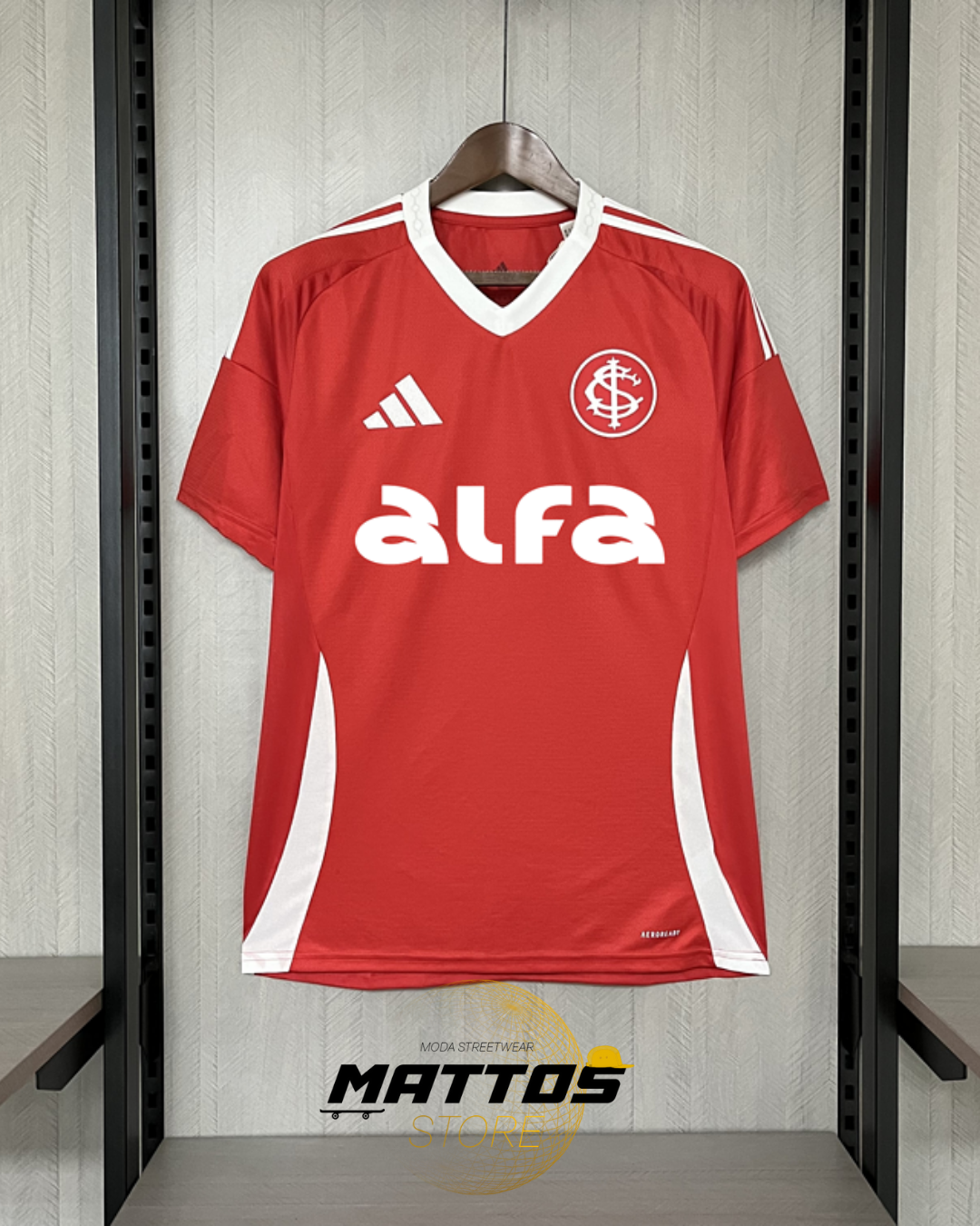 🔴 Camisa Internacional Home 2025/26 + Patrocinadores