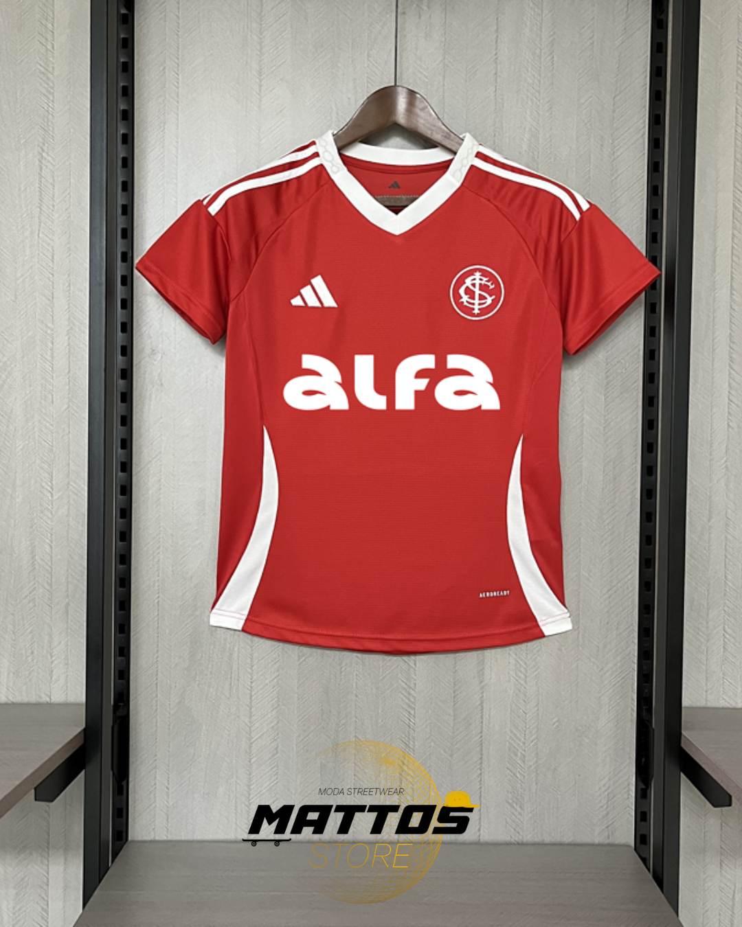 🔴 Camisa Internacional Feminina Home 2025/26 + Patrocinadores