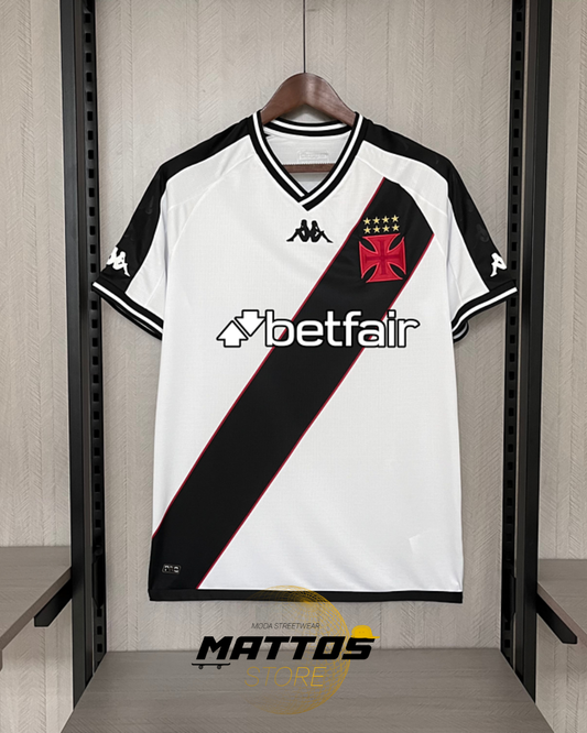⚫⚪ Camisa Vasco 2024/2025 – Away + Patrocinadores