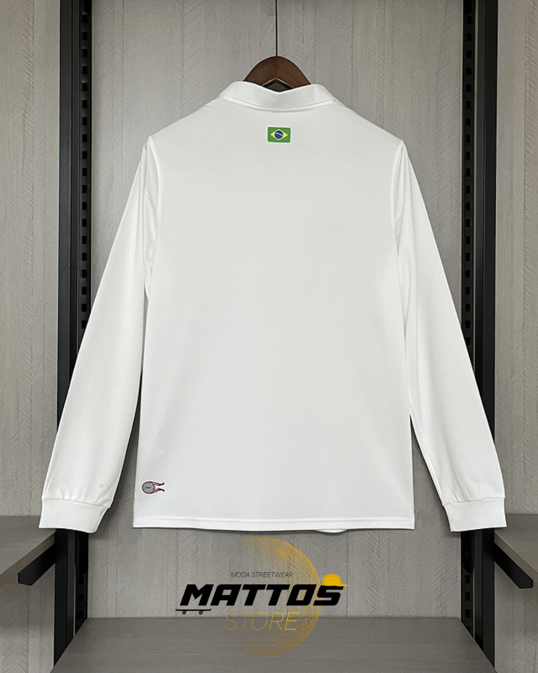 🤍 Camisa Internacional Retrô Branca Manga Longa 2006