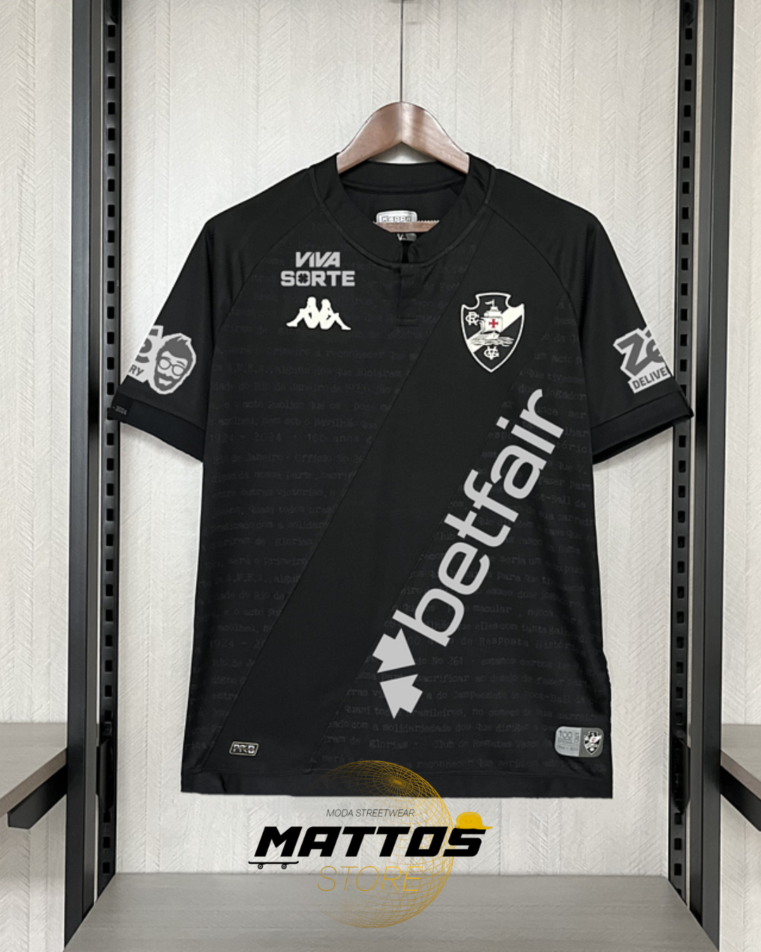 ⚫✨ Camisa Vasco 2024/2025 – Edição Especial + Patrocinadores