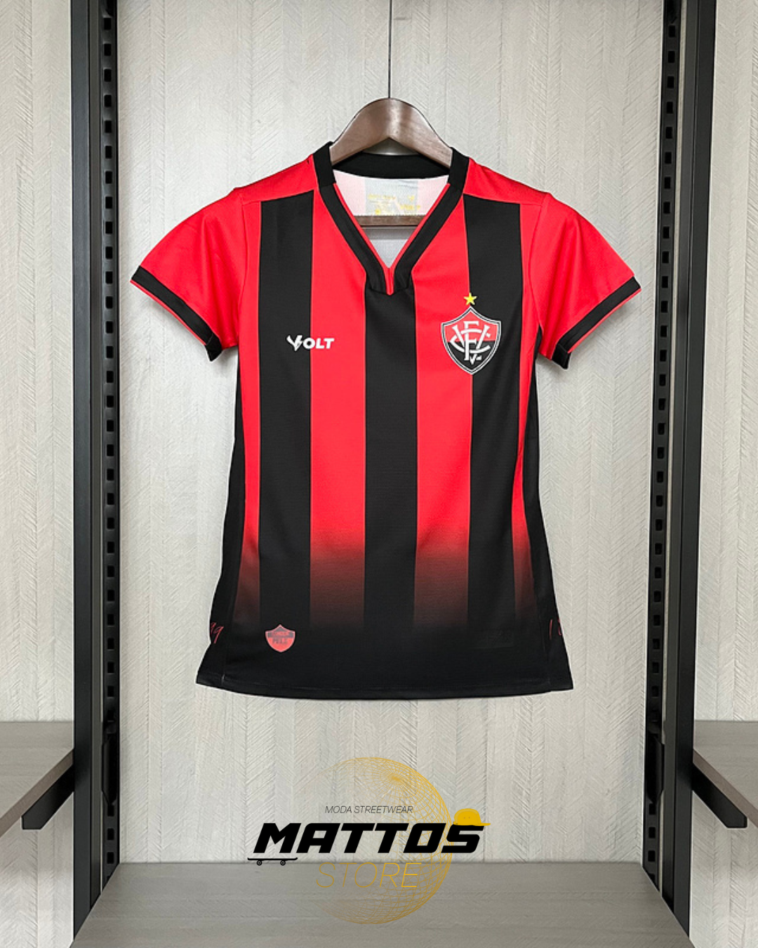 🟥⬛ Camisa Feminina Vitória 2024/2025 – Home