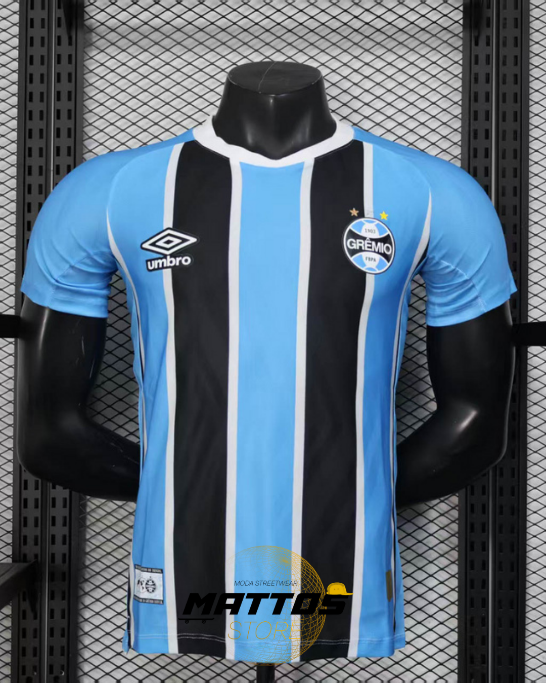 💙🖤 Camisa Grêmio 2025/26 – Home Jogador (Player Version)
