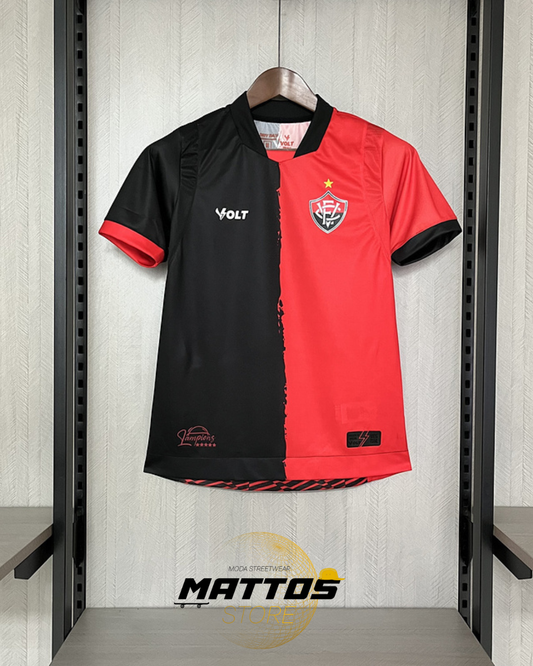 🟥⬛ Camisa Feminina Vitória 2025/2026 – Home